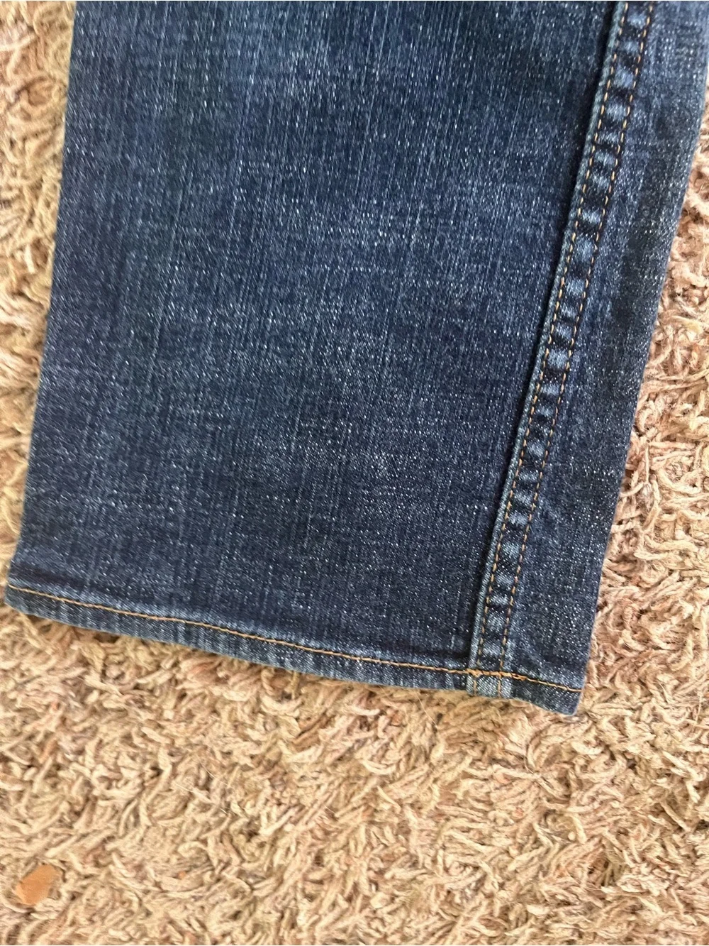 DC Kids Dark Blue Straight Jeans with Orange Stitching